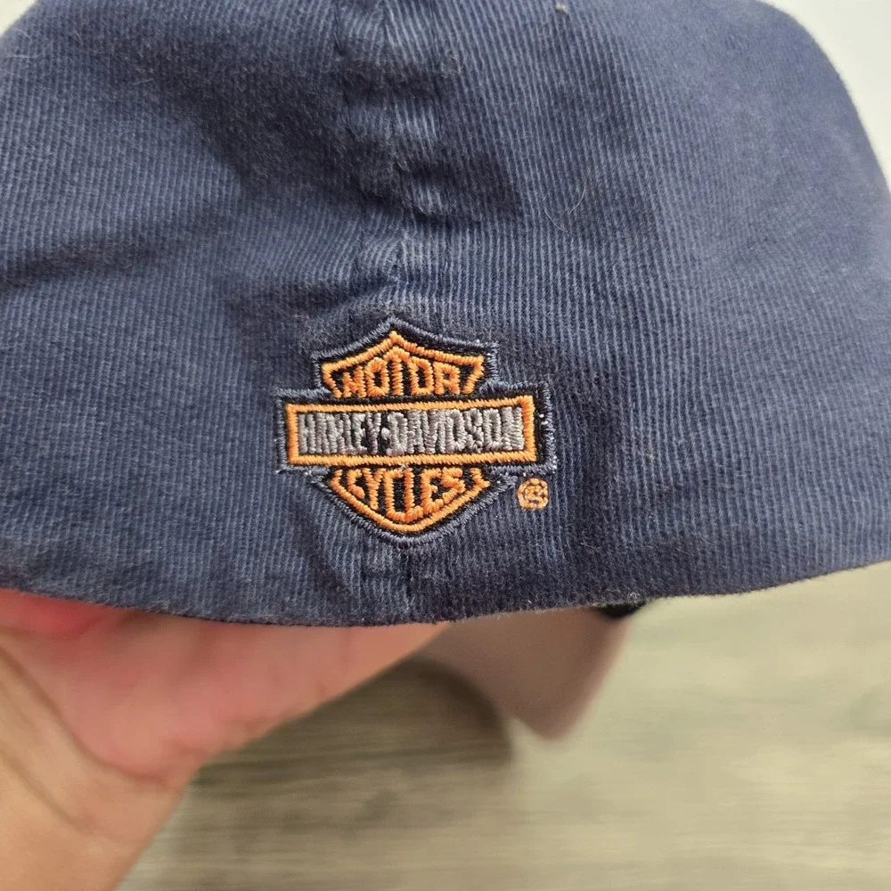 Harley-Davidson 03 USA Motorcycle Baseball Hat Cap Blue One Size Fits‎ All